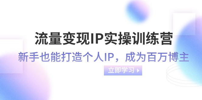 fy2099期-流量变现IP实操训练营：新手也能打造个人IP，成为百万 博主（46节课）